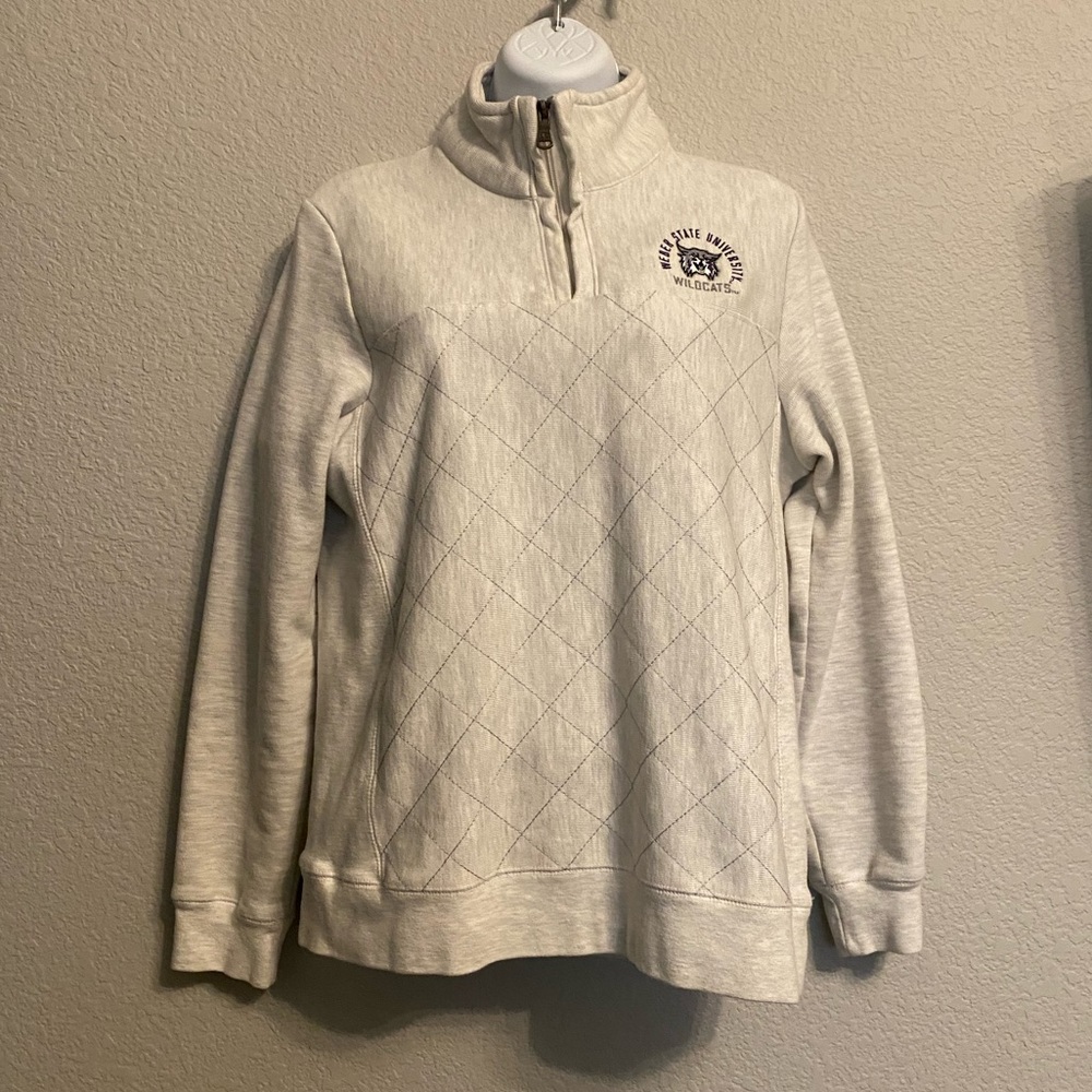 Women’s Weber State University Wildcats Qulited Quarter Zip Grey M